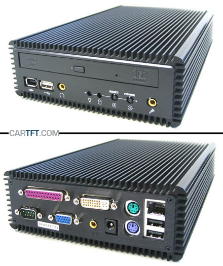 CALU-M-DVI - P4-M Car-PC Barebone *FANLESS* --DualChannel (DVI+DSUB)--