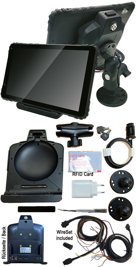 CTFPND-11B (8" Android TabletPC/PND, Ruggedized, 2.0Ghz Octacore CPU/4GB RAM, GPS/WLAN/BT/LTE, RFID (NFC), TTL/RS232, Video-In, RJ45-LAN)