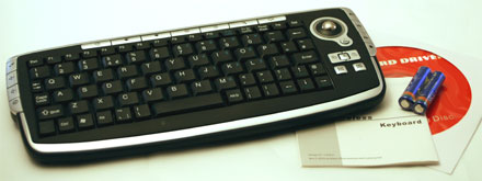 CTFWIKE-2 Wireless RF-keyboard with Trackball (10m range) [UK-Layout] *Compact* <b>SPECIAL</b>