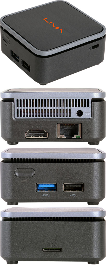ECS LIVA Q2 MiniPC (Intel Celeron N4000, 4GB RAM, 64GB eMMC, Windows 10 Home)