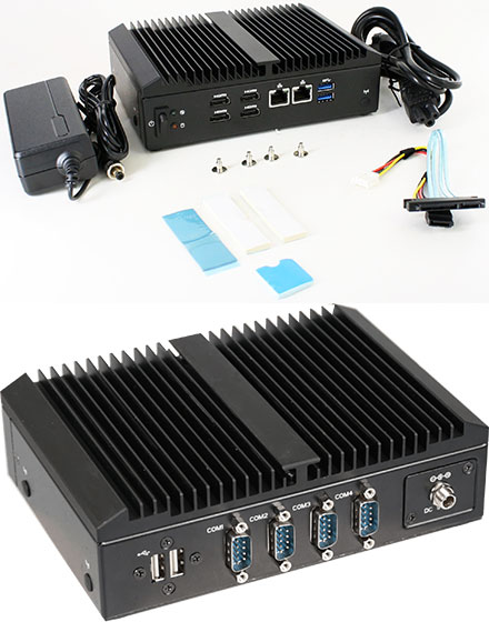 Gigabyte QBiX-Pro-AMDA1605H-A1 (AMD Ryzen V1605B, 2x LAN, 4x COM, 4x HDMI, 9-36V Input) [<b>FANLESS</b>]
