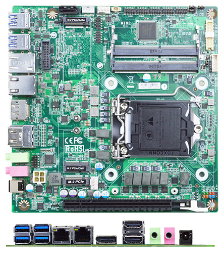 Jetway MI02-10 Thin-ITX (Intel Comet Lake-S Q470E, LGA1200) [2x LAN, <b>TPM 2.0</b>]