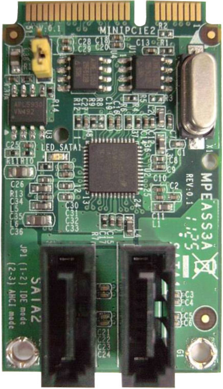 Jetway ADMPEASS3A (Mini-PCIe, 2x SATA 6Gbps)