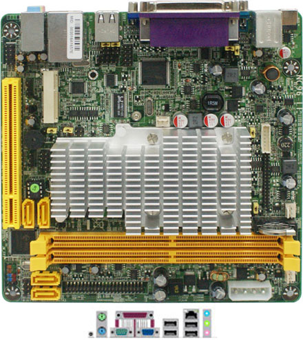 Jetway NC96FL-525-LF (with integrated Atom 2x 1.8Ghz CPU, LVDS, Onboard PSU) <b>[FANLESS]</b>