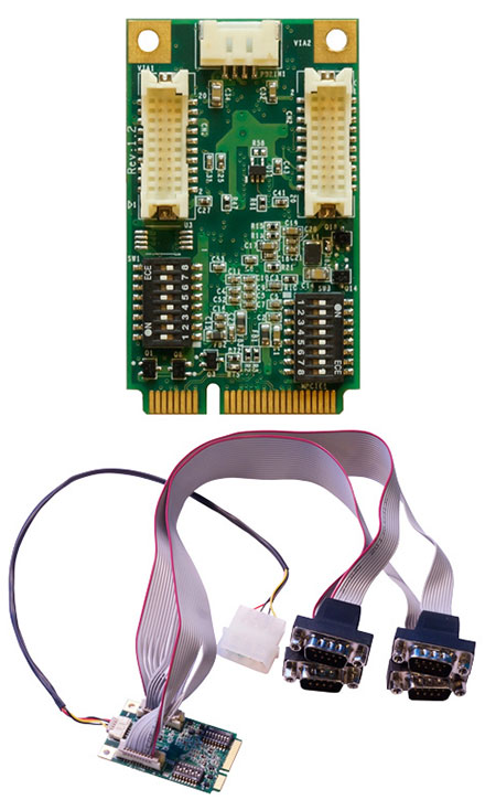 MEC-COM-M334 (Mini-PCIe, 4x RS-232/422/485)