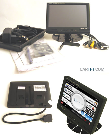 MM400 - VGA 7" TFT - Touchscreen USB - PAL/NTSC - IR Remote - Audio [<b>LED-Backlight</b>]