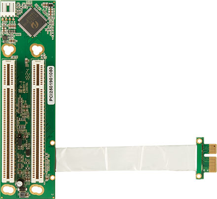 PCI250 PCIe(x1) zu 2x PCI Riser flexibel (100 mm)