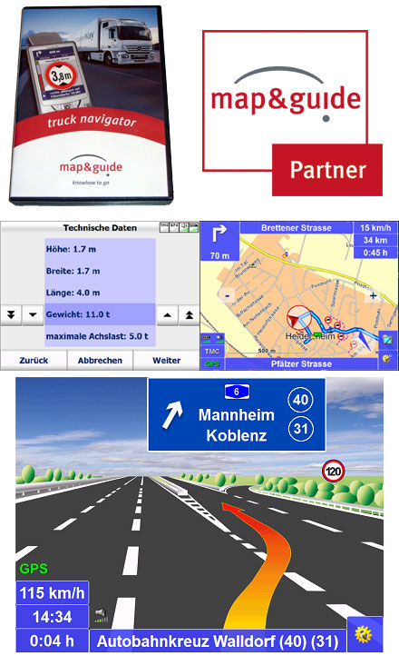 PTV TruckNavigator 10.5 (Deutschland/sterreich/Schweiz (DACH), Sprachausgabe, TMC) [PDA/PC <b>UPDATE-VERSION</b>]