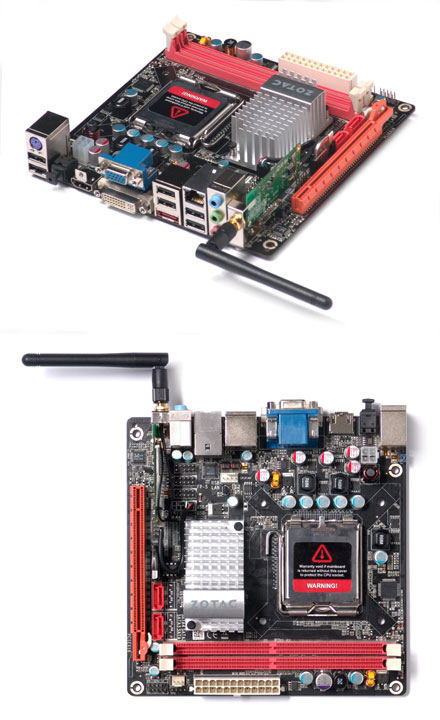 Zotac GeForce 9300-ITX WiFi (for Core2Duo FSB1333 [Socket 775], HDMI, DVI, WLAN) [GF9300-G-E]