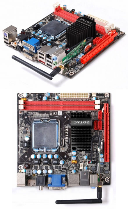 Zotac GeForce 9300-ITX WiFi (fr Core2Duo FSB1333 [Sockel 775], HDMI, DVI, WLAN) [GF9300-D-E]