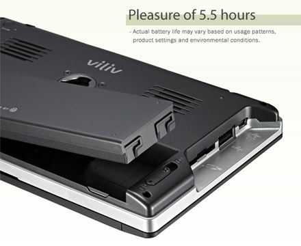Spare-battery for Viliv X70EX UMPC (5,5 hours battery life)