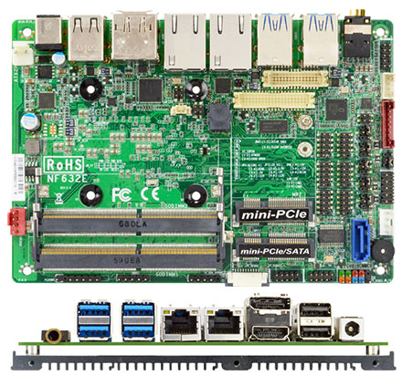 Jetway JNF632N-7300U (Intel SoC-7300U) [PCIe 4.0, 2x LAN, 6x USB, 9-24V DC-in]