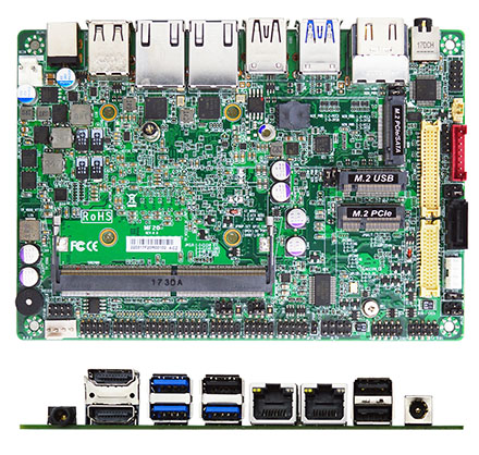 Jetway MF20-00 3,5" Mainboard (J6412 Intel Elkhart Lake SoC, 2x LAN, SIM Slot)